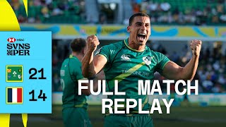 Ireland superb in French thriller  Ireland v France  Full Match Replay  Perth HSBC SVNS [upl. by Eirrol]