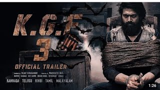 KGF Chapter 3 official Tralier Yash l Prabhas Don Leel Prakaraj Thamana Srinidhi Shetty l [upl. by Nhepets34]