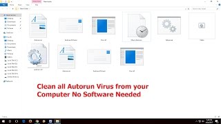 How to Delete Autorun Virus from Computer Without SoftwareHindi [upl. by Eecak551]