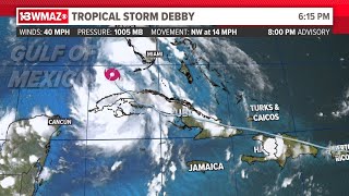 Tropics update Tropical Storm Debby forms over the Gulf of Mexico [upl. by Fianna]