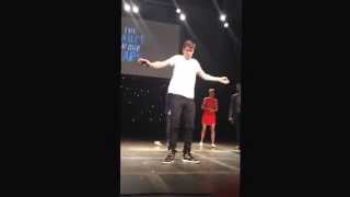 Ansel Elgort break dancing at The Fault In Our Stars event in Dallas Texas May 2014 [upl. by Terrene]