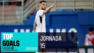 TOP Goles Jornada 15 LALIGA Hypermotion 20232024 [upl. by Pelaga]