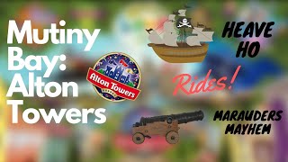 Mutiny Bay Alton Towers  Heave Ho amp Marauders Mayhem rides 4k 2019 [upl. by Ennoira]