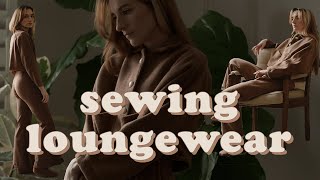 2 loungewear sets 5 pieces  free pattern  sew with me [upl. by Swanson]