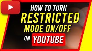 How To Turn On or Turn Off Restricted Mode On Youtube [upl. by Sankey]