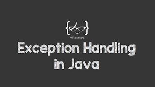 Exception Handling in Java [upl. by Anirrok]