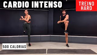 Treino de CARDIO INTENSO completo  500 CALORIAS  Sem equipamentos  Treino HARD [upl. by Ynttirb]