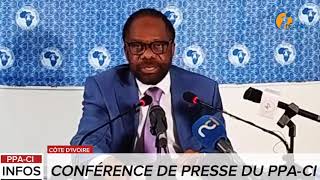 Conférence de Presse du PPACI animé par son Président Exécutif Le Ministre Dano DJÉDJÉ [upl. by Anelah]