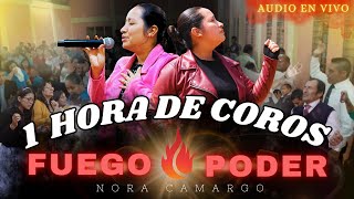 1Hora de COROS PENTECOSTALES CON UNCIÓN  Ministración del Poder del Espíritu envivo  Nora Camargo [upl. by Kcirdes]