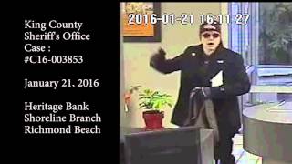 C16 003853 Shoreline bank robbery video 012616 [upl. by Relyks]