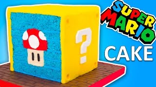 Nintendo Super Mario Cake Recipe Question Block Cake from Super Mario Run [upl. by Enairb]