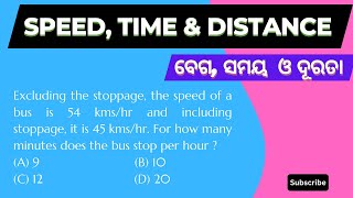 Excluding the stoppage the speed of a bus is 54 kmshr and including stoppage it is 45 kmshr [upl. by Yellat]