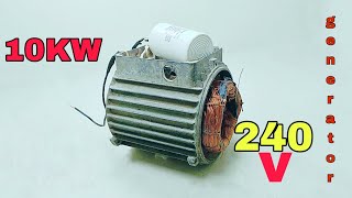 I turn a motor coil into 240V 10KW free energy generator with transformer magnet [upl. by Gerfen]