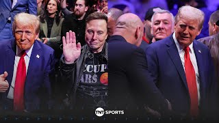 🇺🇸 Presidentelect Donald Trump arrives at Madison Square Garden alongside Elon Musk UFC309 😮‍💨 [upl. by Wilmott]