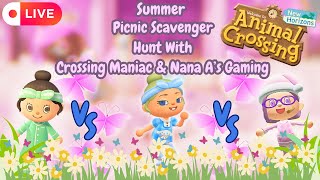 Summer Picnic Scavenger Hunt With Crossing Maniac and Nana As Gaming Animal Crossing New Horizons [upl. by Ramon506]