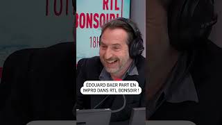 Édouard Baer part en impro dans RTLBonsoir [upl. by Leisam]