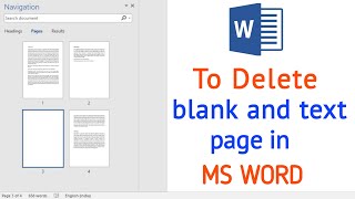 How to delete pages in ms word  2 simple methods ⏩ [upl. by Hoban980]