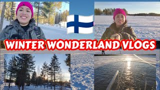 WINTER WONDERLAND IN KUOPIOMY FINLAND VLOGfinland beaches splasher winter viral [upl. by Ruosnam]