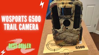 WOSPORTS G500 Trail Camera Review  WOSPORTS Trail Camera 30MP 1440P Manual amp Test  Hunting Cam [upl. by Ynaiffit]