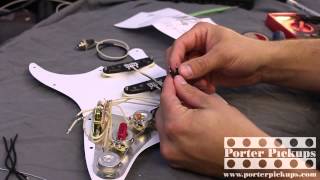 Porter Pickups Modern Strat and Emerson Custom Prewired assembly install [upl. by Atiuqehs]