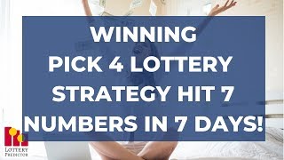 Winning Pick 4 Lottery System Hits 7 Days In A Row [upl. by Ynnam]