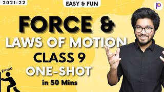 Force amp Laws of Motion Class 9 OneShot Mazedar Full Chapter Lecture  Class 9 Physics  202122 [upl. by Samford]