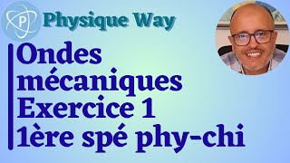 Ondes mécaniques  Exercice 1  1ère spé physiquechimie [upl. by Werdnael765]