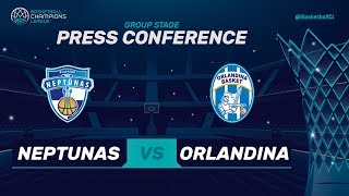 Neptunas Klaipeda v Orlandina Baskets  Press Conference  Basketball Champions League [upl. by Balkin]