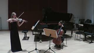 Kodaly Duo for violin amp cello Op 7  Elizabeth Basoff [upl. by Atnauq]