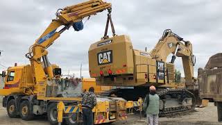 Amazing Heavy Transports Of Huge Excavators amp Dumpers  Mega Machines Movie [upl. by Kelbee]