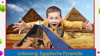 Vlog Unboxing Egyptische Pyramide Playmobil 5386 Reviews auf Kinderkanal DaRom [upl. by Erdnua940]