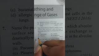 Breathing and exchange of gases 👑 neetshorts neet2025 viral trending 🔥🔥 [upl. by Roslyn]