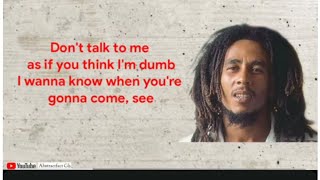 Bob Marley  Wait in vain lyrics video [upl. by Veronica]