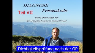 Dichtigkeitsprüfung nach radikaler Prostatektomie  Prostatakrebs Teil 7 [upl. by Supat422]