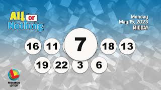 Wisconsin Lottery Midday Draw 05152023 [upl. by Latif]