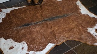 DIY How to Make a Faux Cow Hide Rug For Less Than 52 [upl. by Morganstein]