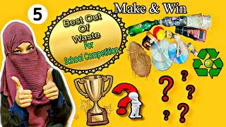 DIY 5 Best Out of Waste For School Competition🏆 [upl. by Ellissa]