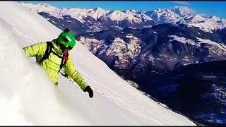 GoPro snowboarding Freeride les 3 vallees Val Thorens Meribel Courchevel [upl. by Alarise]