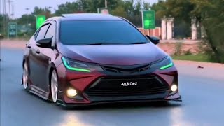 Toyota Corolla Altis Grande 18 Fully Modified  RGB DRL  Bagged Corolla  Red Warped  Corolla [upl. by Drawets]