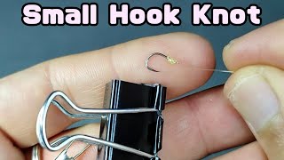 challenge to tie small Fishing hook and line Fishing knot Knot Tool DIY Fishing [upl. by Eltrym579]