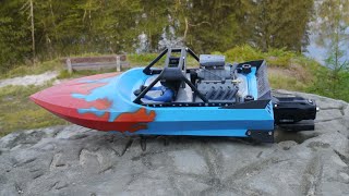 3D Printed Jetboat Cornering On Flat Water  Supersprint Lake Run [upl. by Ketty508]