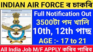 Indian Air Force New Recruitment 2024How To Apply Indian Air Force JobAir Force New Vacancy [upl. by Mauchi]