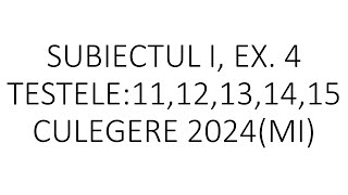 Exerciții de sinteză pentru bacS I ex 4 1112131415clasa 10 [upl. by Onilegna]