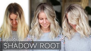 Babylight Tutorial with a Shadow Root on Blonde Hair Easy Technique [upl. by Nol322]