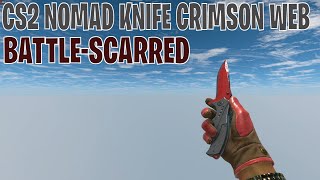 Nomad Knife Crimson Web BattleScarred  CS2 Skin Showcase 558 [upl. by Salazar]