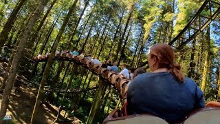 Treetops Rollercoaster  POV  Oakwood Theme Park  Zierer  Tivoli  Large [upl. by Aika]