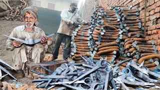 80 Years Old Hardworking  Heavy Metal Repurposed How Ship Anchor Chains Become Powerful Pickaxes [upl. by Baldwin]