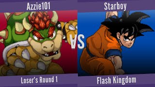 Azzie101 Bowser vs Starboy Goku  Losers Round 1  Flash Kingdom [upl. by Toille]