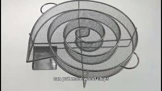 SS304 Wood Chips Dust Round Cold Smoke Generator for BBQ Grill or Smoker Cold Smoke Generator [upl. by Ertsevlis863]