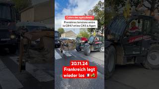 Frankreich fängt wieder an 🇫🇷🚜 frankreich demo protest bauerndemo traktor [upl. by Baggs907]